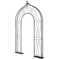 VegTrug Slimline Flat Arch - Black
