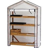 Vegtrug Nursery Greenhouse 4 Tier Wide - Natural