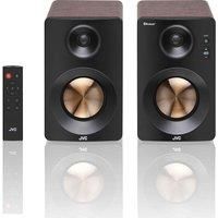 JVC XSD629BM 2.0 Bluetooth Bookshelf Speakers  Walnut