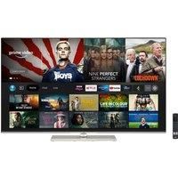 50" JVC LT-50CF820 Fire TV Edition Smart 4K Ultra HD HDR QLED TV with Amazon Alexa, Silver/Grey,Black