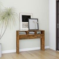 Console Table Smoked Oak 105x30x80 cm Engineered Wood
