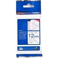 Brother TZe-FA3 Original P-Touch Label Tape (12mm x 3m) Blue On White