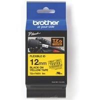 Brother TZe-FX631 Black On Yellow 12mm Flexi ID P-Touch Labelling Tape CLEARANCE