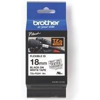 Original Brother TZe-FX241 Black On White Flexi ID 18mm P-Touch Labelling Tape
