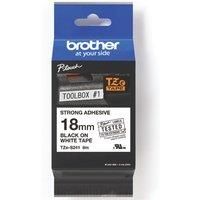 Brother TZe-S241 - Extra strength adhesive - black on white - Roll (1.8 cm x 8 m) 1 cassette(s) laminated tape - for Brother PT-D600, P-Touch PT-1880, D450, D800, E550, E800, P900, P950, P-Touch EDGE PT-P750