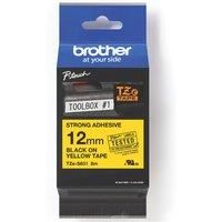 Bro 12mm Black on Yellow Tape
