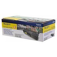 Brother TN-321Y Toner Cartridge, Yellow, Single Pack, Standard Yield, Includes 1 x Toner Cartridge, Brother Genuine Supplies