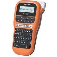 Brother PT-E110 Label Maker, P-Touch Electrician Label Printer, Handheld, QWERTY Keyboard, Up to 12 mm Labels, Includes 12 mm Black on White Tape Cassette