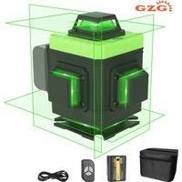 GZG 1 Set 4D 16 Lines Laser Level, Self-Leveling Laser, Automatic Laser Level with 1 Battery and Remote Control