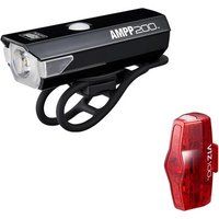 Cateye AMPP 200 and VIZ 100 Light Set - Black - Red, Black - Red