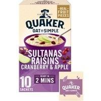 Quaker Oat So Simple Sultanas & Raisins Porridge Sachets 10x38.5g