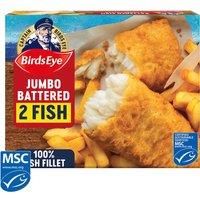 Birds Eye 2 Battered Fish Jumbo Fillets 400g
