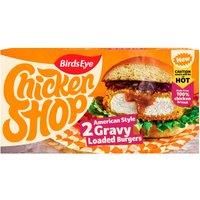 Birds Eye Chicken Shop 2 American Style Gravy Loaded Burgers 250g