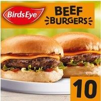 Birds Eye 10 Beef Burgers with Plant Protein and Onion 567g