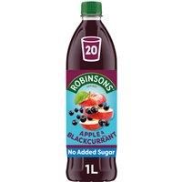 Robinsons Apple and Blackcurrant No Added Sugar, 1L