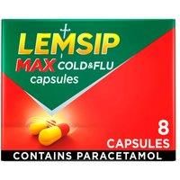 Lemsip Max Cold + Flu - 8 Capsules