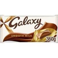 Galaxy Smooth Milk Chocolate Gift Large Sharing Block Bar Vegetarian 360g