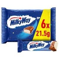 Milky Way Nougat & Milk Chocolate Snack Bars Multipack 6 x 21.5g