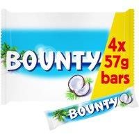 Bounty Coconut & Milk Chocolate Snack Bars Multipack 4 x 57g