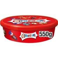 Celebrations Milk Chocolate & Biscuit Bars Sharing Tub 500g