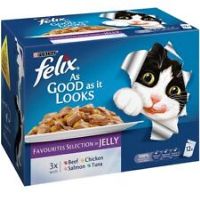 Felix As Good As It Looks Cat Food Favourites In Jelly 12 x 100g