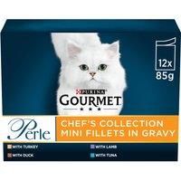 Gourmet Perle Pouches Mixed Pack - 12 x 85g Chefâ€™s Collection Mini Fillets in Gravy