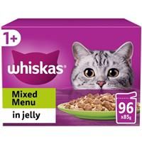 Whiskas 1+ Mixed Selection in Jelly Pouches, Adult Cat Food (12x85g)