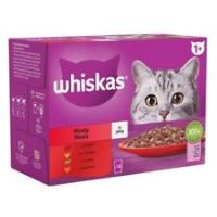 whiskas 1+ Meaty Meals Adult Wet Cat Food Pouches in Jelly 12 x 85g