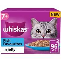 whiskas 7+ Cat Pouches Fish Favourites in Jelly 12x85g