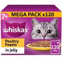 Whiskas 7+ Poultry Selection in Jelly 40 x 85 g Pouches, Senior Cat Food