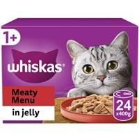 Whiskas 1+ Meaty Selection in Jelly 6x400g Can, Adult Cat Wet Food