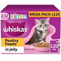 Whiskas Kitten Pouches in Jelly - Poultry Feasts in Jelly (40 x 85g)