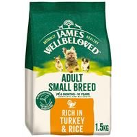 James Wellbeloved Adult Hypoallergenic Small Breed - Turkey & Rice - 1.5kg