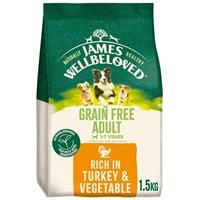 James Wellbeloved Dog Adult Hypoallergenic Dry Food Grain Free Turkey 1.5 kg