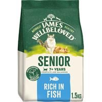 James Wellbeloved Hypoallergenic Dry Cat Food for Senior Cats Fish 1.5 kg