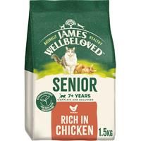 1.5kg James Wellbeloved Natural Senior Complete Dry Cat Food Rich in Chicken