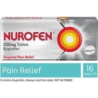 Nurofen Tablets Ibuprofen, 200 mg, 16 Tablets