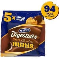 McVitie's Digestives 5 Milk Chocolate Minis Snack Packs 95g