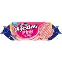 McVitie/'s Digestives, Pink Raspberry & Cream Flavour Biscuits, 232 g (Pack of 1)