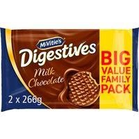 McVitie's Digestives Milk Chocolate 2 x 266g