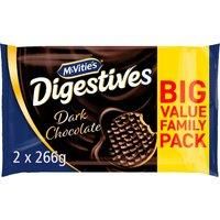 McVitie's Digestives Dark Chocolate 2 x 266g