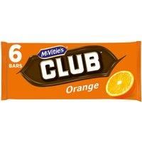 McVitie's Club Orange Bars 6 x 22g (132g)
