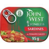 John West Boneless Sardines in Tomato Sauce 95g