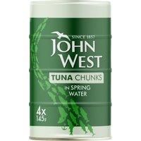 John West Tuna Chunks in Spring Water, 4x145g