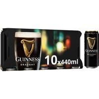 Guinness Draught Stout Beer 10 x 440ml Can