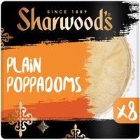 Sharwood's 8 Plain Poppadoms