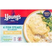 Young's 4 Fish Steaks in a Creamy Butter Sauce 560g