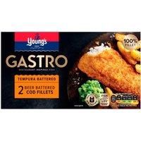 Young's Gastro Tempura Battered 2 Beer Battered Cod Fillets 270g
