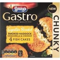 Young's Gastro Signature Breaded Smoked Haddock Mozzarella & Cheddar Fish Cakes 400g
