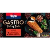 Young's Gastro 2 Garam Masala, Chilli & Coriander Breaded Fish Fillets 270g